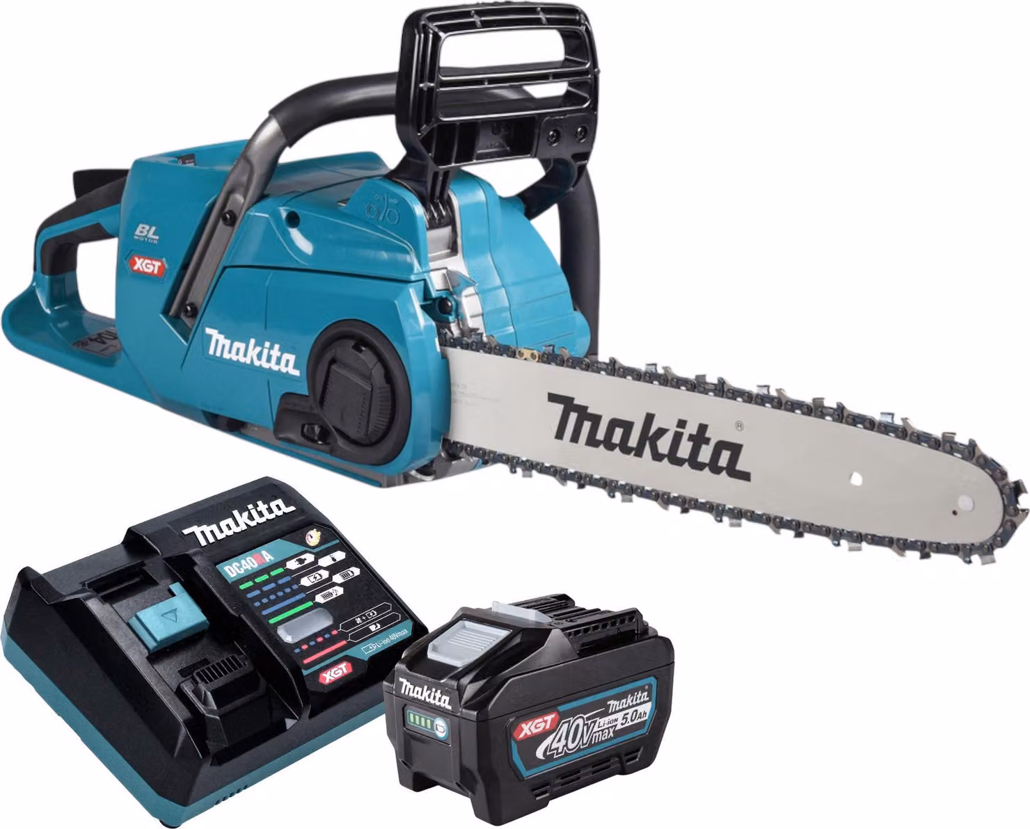 Makita UC 015 GT101 Sega a catena a batteria 40 V max. 35 cm Brushless + 1x batteria 5,0 Ah + caricabatteria