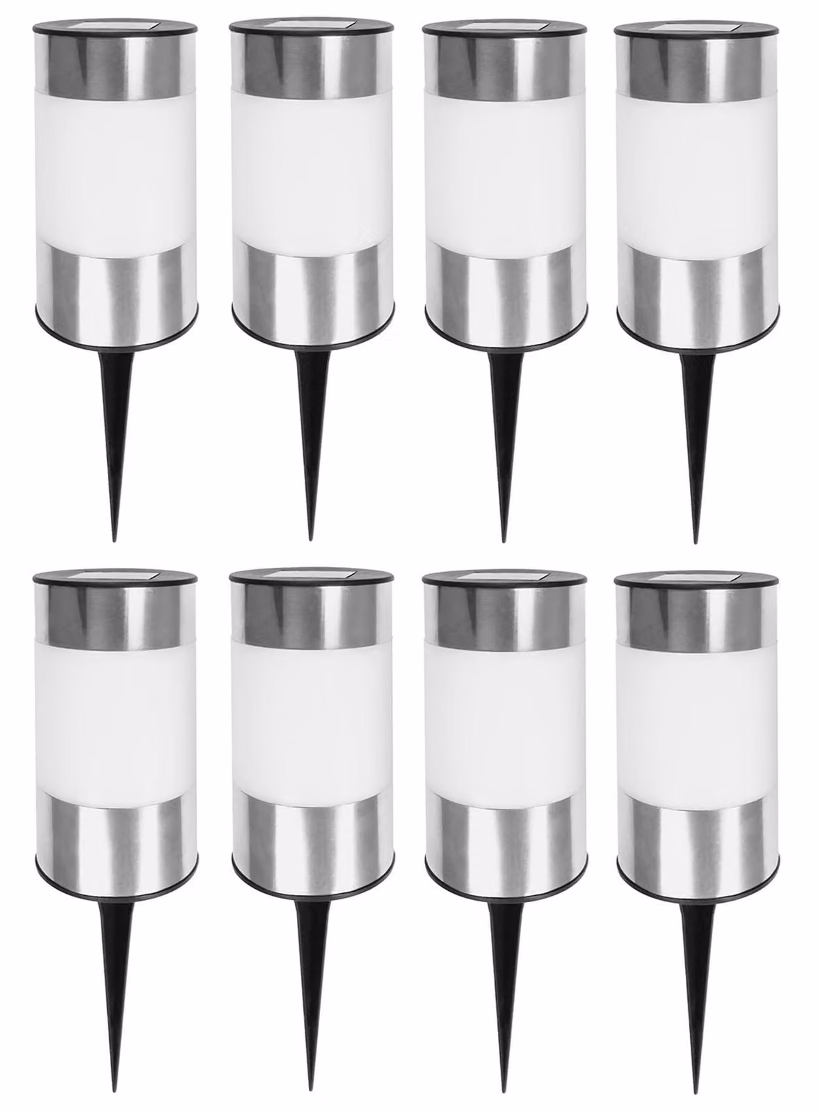 Set di 8 lampade solari con picchetto da terra, lampade solari IP44, lampada da giardino a LED solare