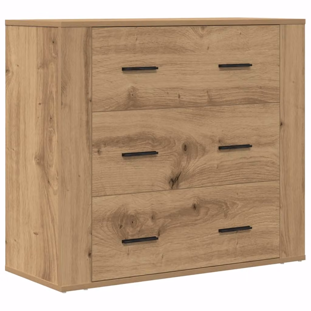 Credenza Rovere Artigianale 80x33x70 cm in Legno Multistrato