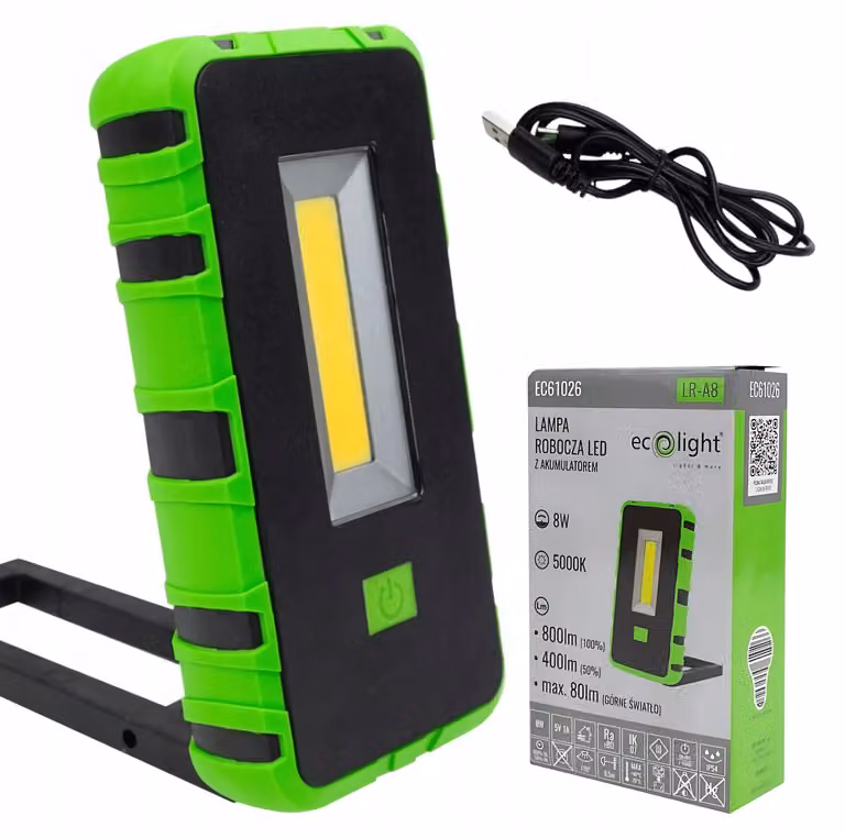 Lampada da lavoro per officina con batteria LR-A8 da 8 W
