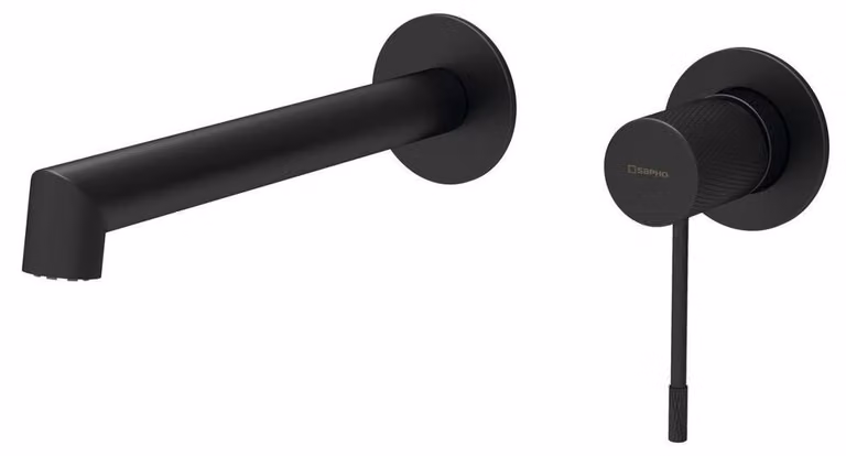 Sapho Solaria - Miscelatore da incasso per lavabo, 2 fori, nero opaco WD008B