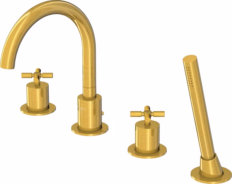 Steinberg Série 250 robinetterie de baignoire, 4 trous, pivotant, montage sur bord de baignoire, saillie 192 mm, 2502400BG, 2502400BG