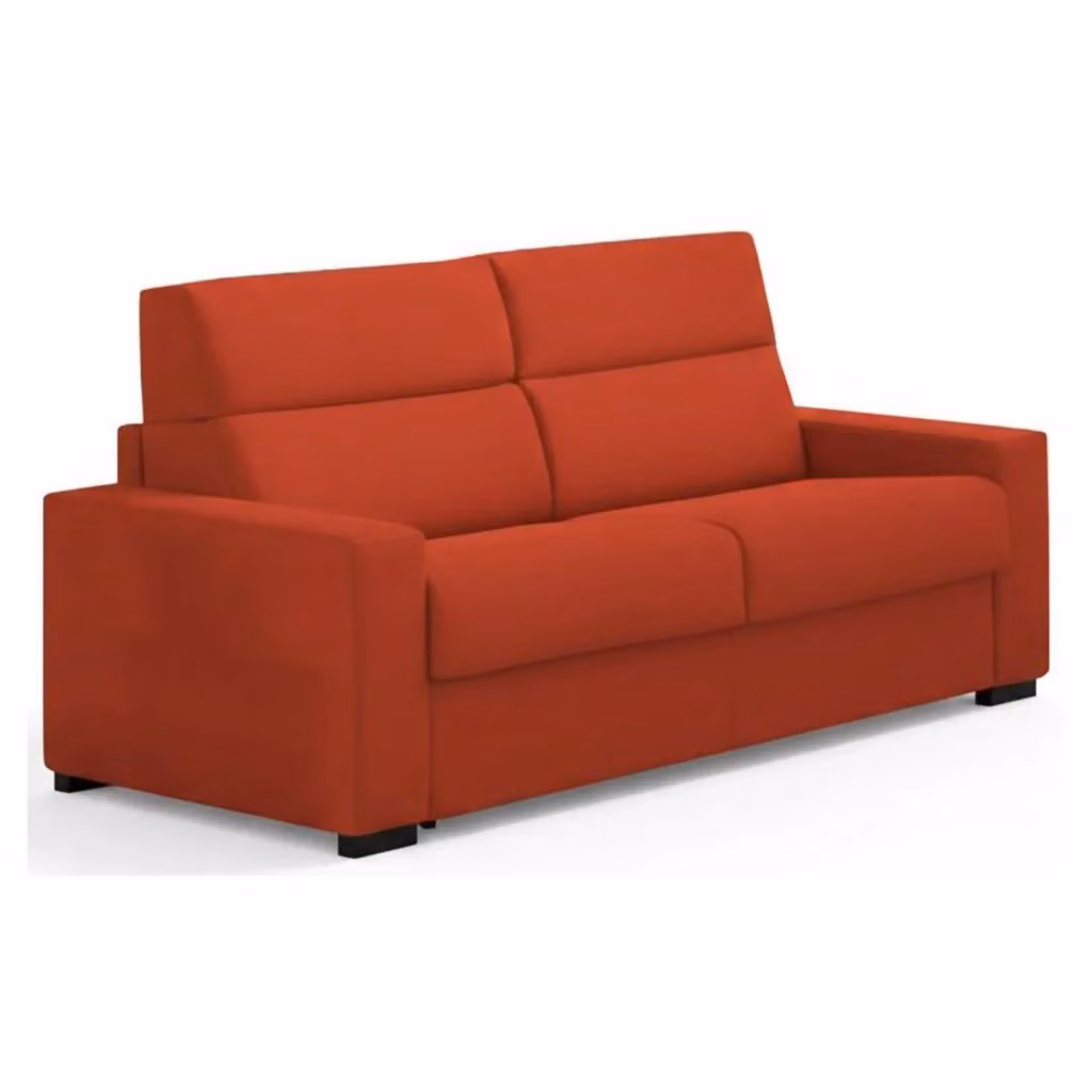Quindici Divano Letto 3 Posti Sfoderabile Made in Italy Arancione L: 220 cm, P: 95 cm – 2