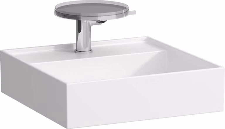LAUFEN Kartell lavabo à poser, 2 trous pour robinet, sans trop-plein, 460x460mm, H8183310008151, H8183310008151