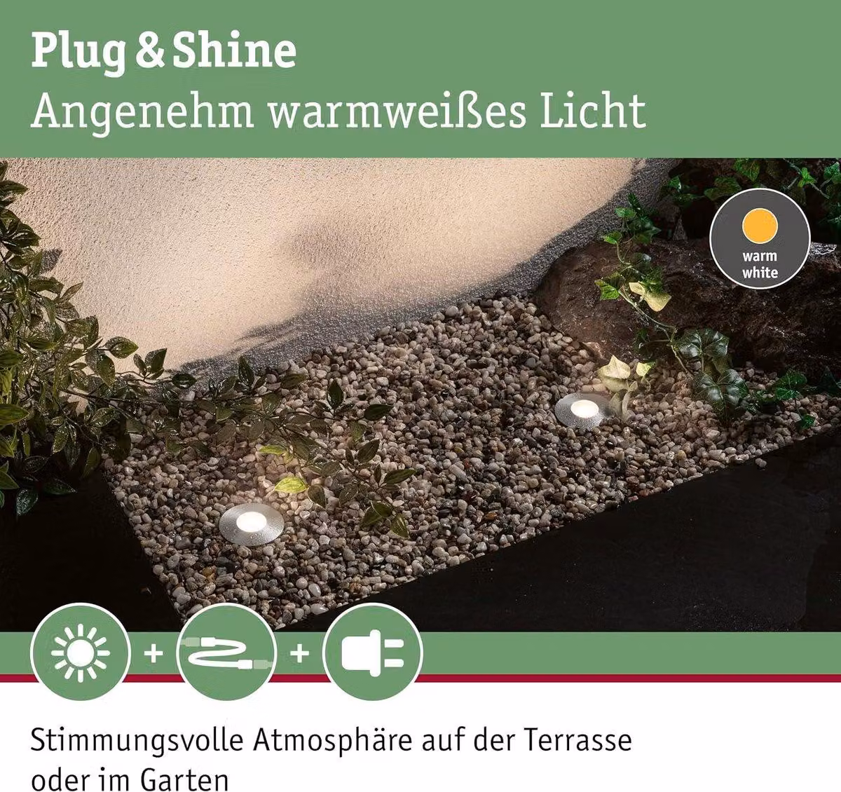 Lampada da esterno Grondinbouw, illuminazione IP67, 3000K, 2,5W, 24V, LED