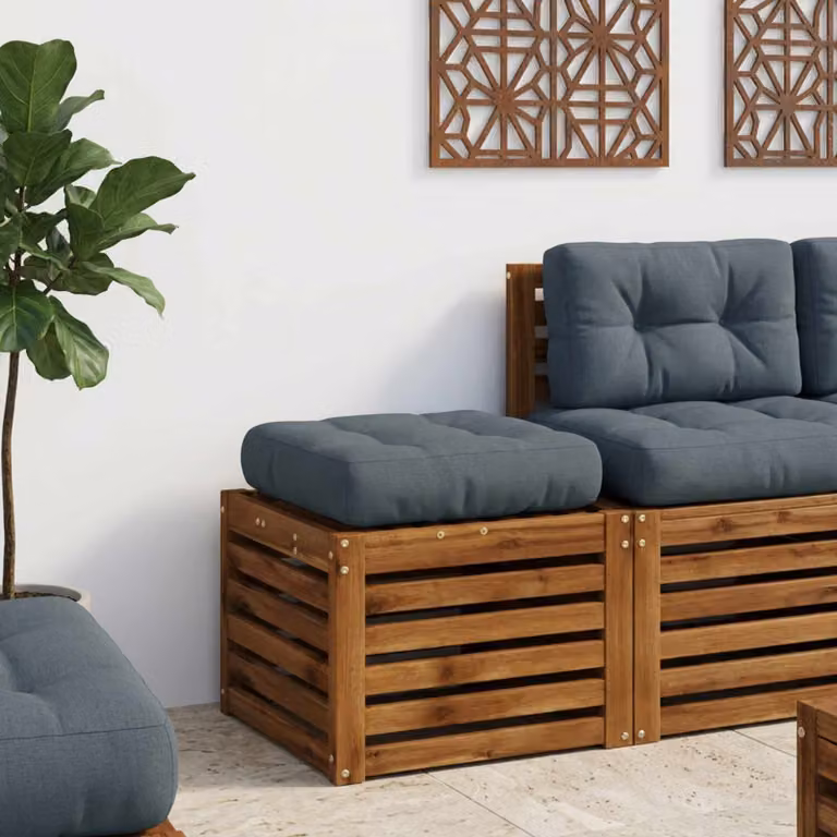 Cuscino per sedia vidaXL VIANEN in poliestere blu con rivestimento rimovibile e lavabile
