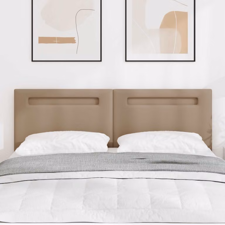 Testiera per letto con illuminazione LED vidaXL in pelle sintetica color cappuccino, Larghezza: 160 cm