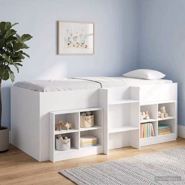 Letto Alto per Bambini Bianco 90 x 200 cm Legno ingegnerizzato 3422555