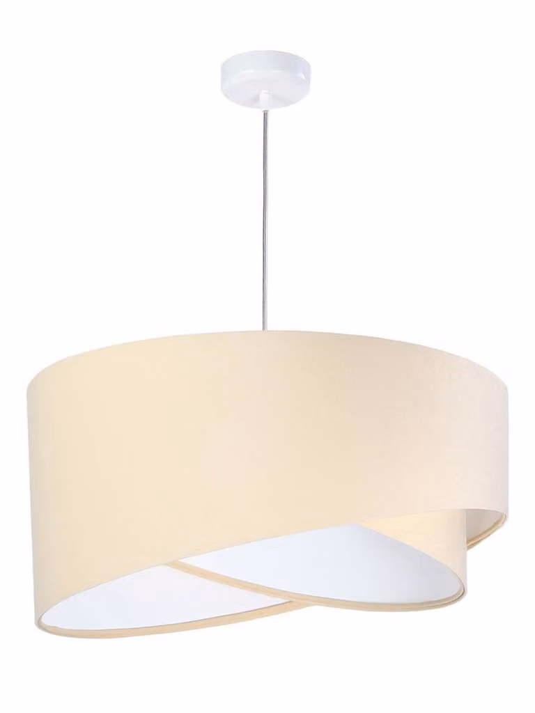 Euluna luce a sospensione Vivien bicolore beige/bianco Luce a sospensione Lampada a soffitto L350