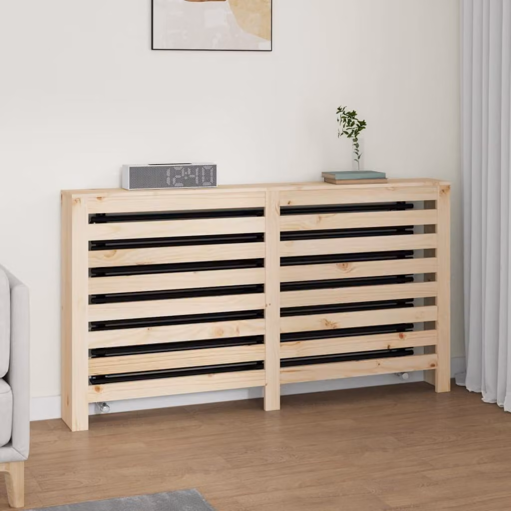 The Living Store Rivestimento per radiatori 153x19x84 cm in legno di pino massiccio