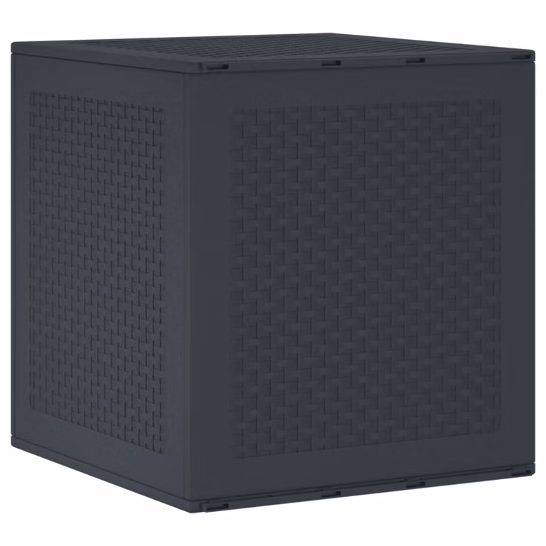 vidaXL Scatola di Stoccaggio in Plastica Antracite L 55 cm x P 53 cm x H 57 cm
