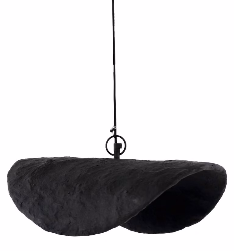 Lampada a sospensione Pomax Eivissa, colore nero, dimensioni: lunghezza 45 cm, larghezza 30 cm, altezza 14 cm