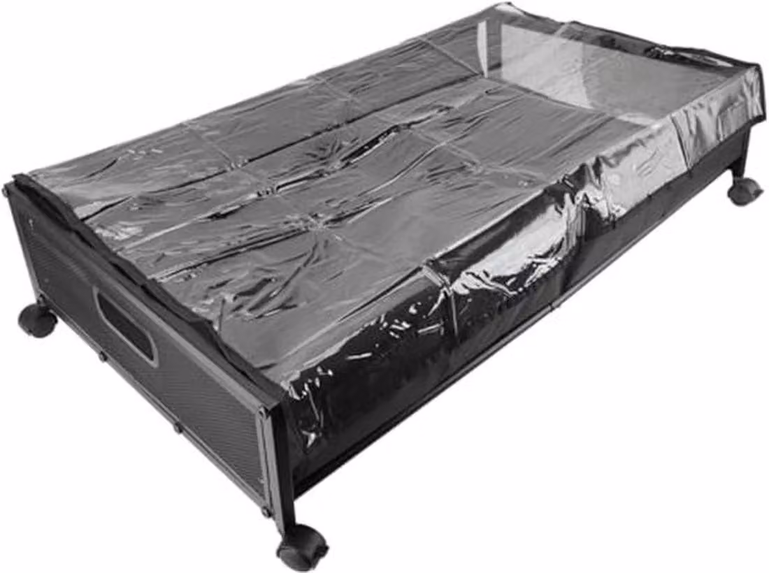 Azomor® Contenitore metallico da mettere sotto il letto con rotelle per scarpe e vestiti, grande capienza