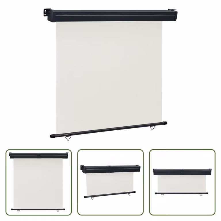 The Living Store Tenda da sole laterale per balcone 165x250 cm Crema