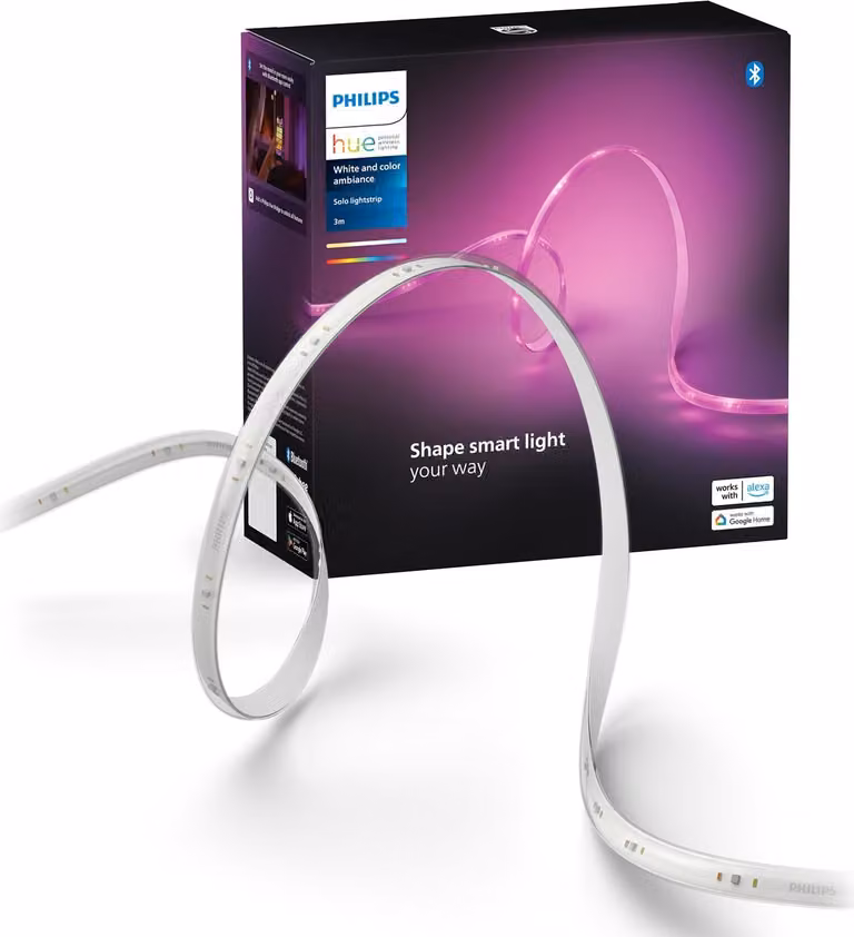 Striscia LED Philips Hue Solo luce bianca e colorata 3 metri