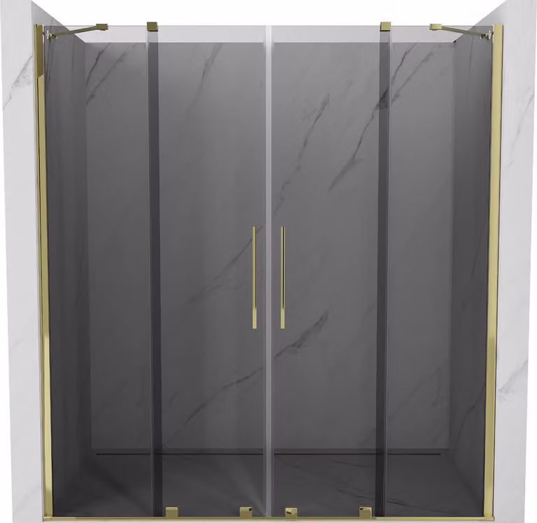 Mexen Velar Duo porta doccia scorrevole 170 cm, grafite, oro - 871-170-000-42-50