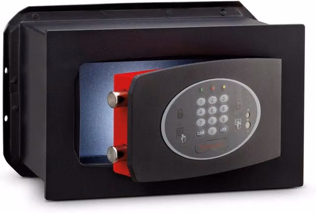 Cassaforte a muro Technomax Technosafe Digital TT nera con apertura elettronica motorizzata H: 39 cm, L: 27 cm, P: 20 cm