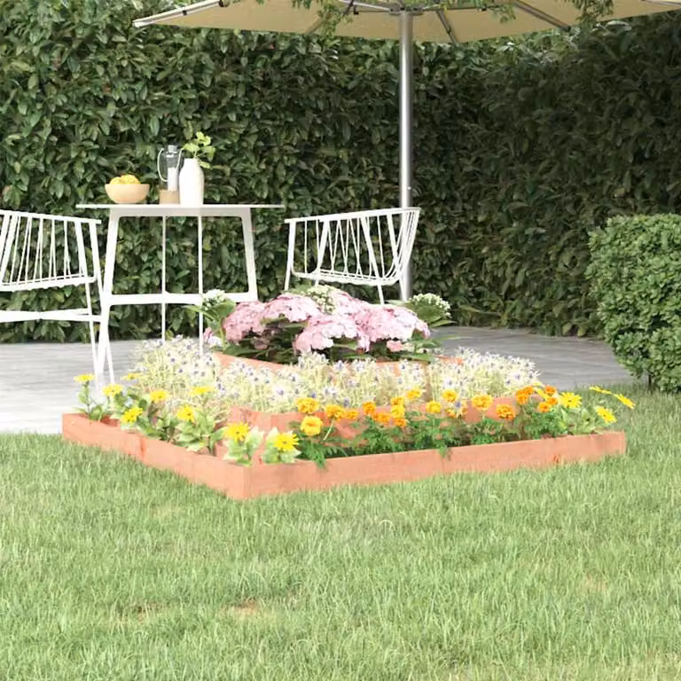 Fioriera rialzata vidaXL in legno di Douglas marrone L: 110 cm, P: 110 cm, H: 27 cm