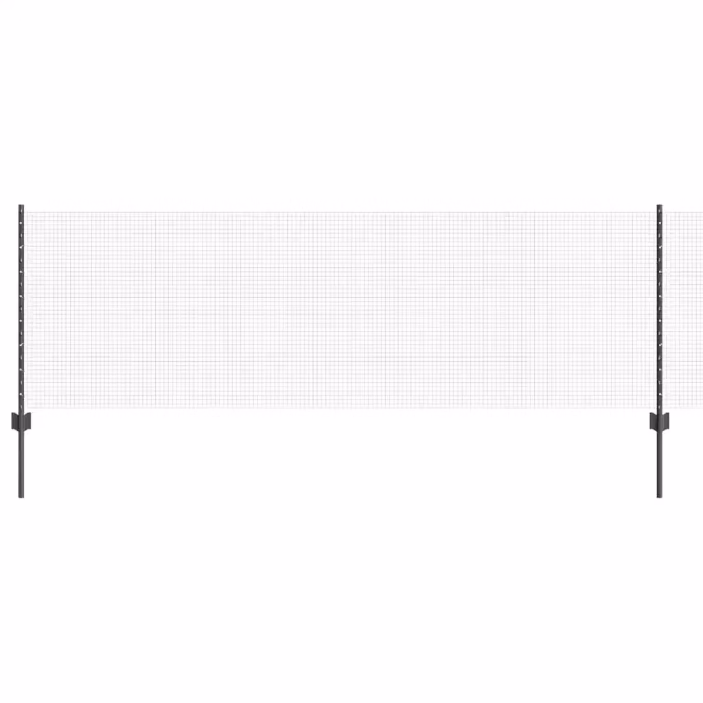 Recinzione in rete saldata con pali vidaXL in acciaio e PVC, colore grigio, per installazione interrata – 2