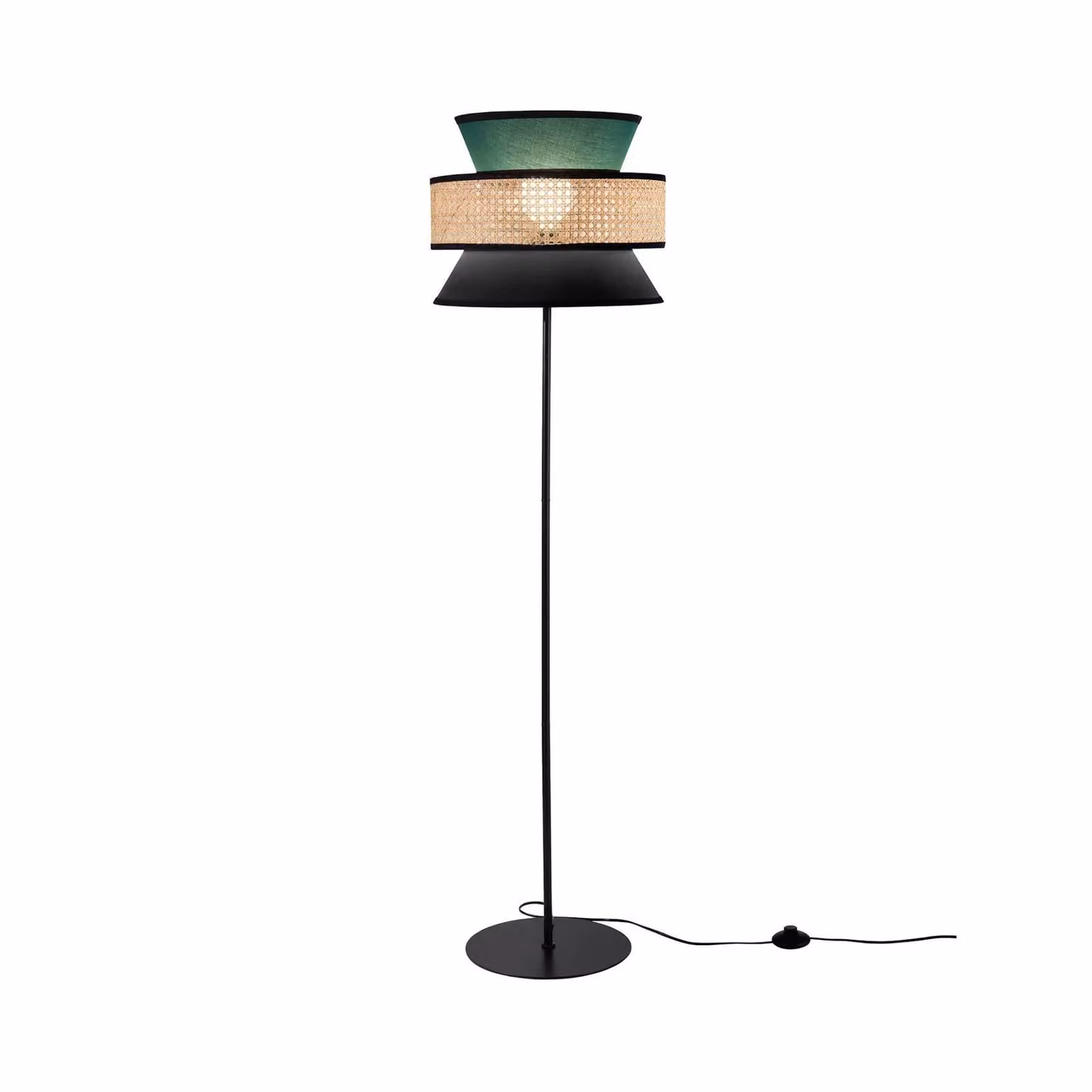 Luce Ambiente Design Lampada da terra Gazebo, Verde, Soggiorno / Sala da pranzo, Tessuto / Stoffa / Seta, Lampada da terra