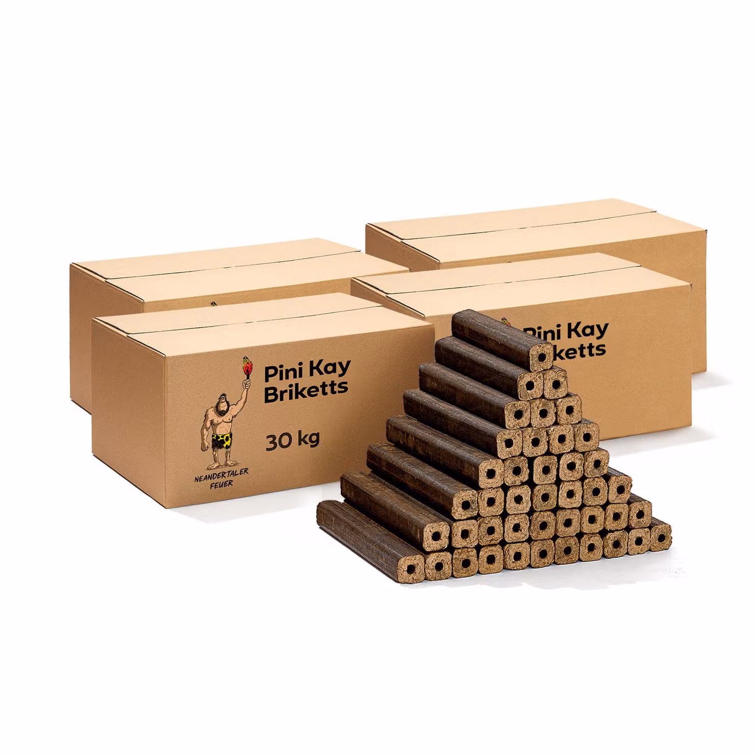 Neanderthal Bricchetti di legno PiniKay Bricchetti di legno duro 120 kg Bricchetti per caminetto Bricchetti per caminetto, stufa e barbecue Bricchetti Bricchetti di legno Bricchetti per mantenere le braci