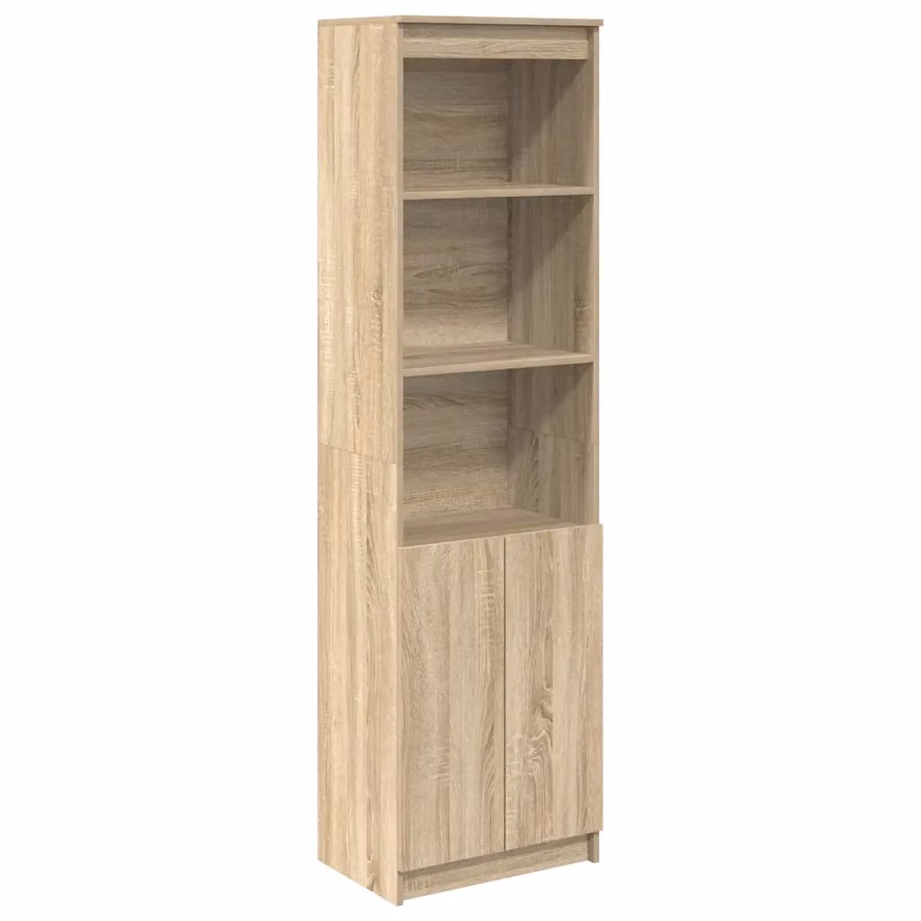 Credenza Buffet Armadio da Cucina Design Mania in Legno Multistrato Rovere Sonoma, Colore Marrone e Beige, L 50 cm, P 35 cm, H 180 cm – 2