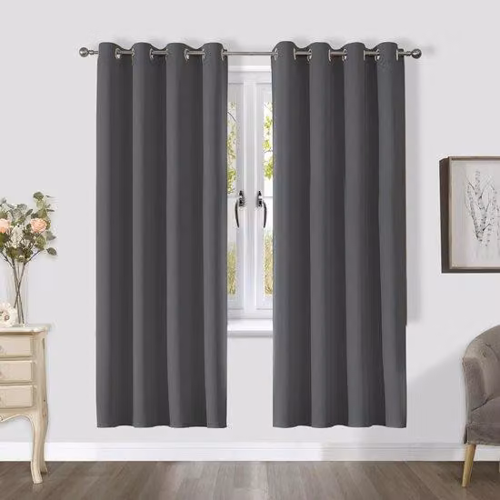 Tende oscuranti termoisolanti, set da 2 pezzi - fonoassorbenti - opache - larghezza 140 cm - altezza 225 cm - tendine in tulle alla moda
