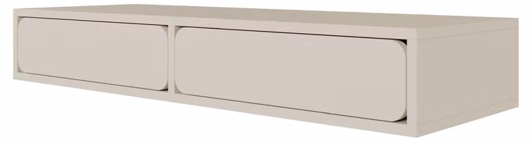 Selsey WUWU - Comodino a muro con 2 cassetti, grigio, 110 cm