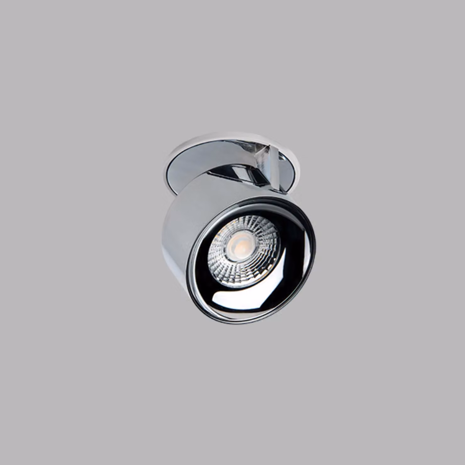 Apparecchio LED da incasso dimmerabile KLIP con possibilità di rotazione, Variante: 11 W, base bianca, riflettore cromato, TRIAC