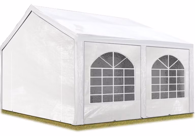 TOOLPORT Tendone per feste 3x6 m Gazebo party per sagre, mercati 450 N bianco impermeabile protezione UV