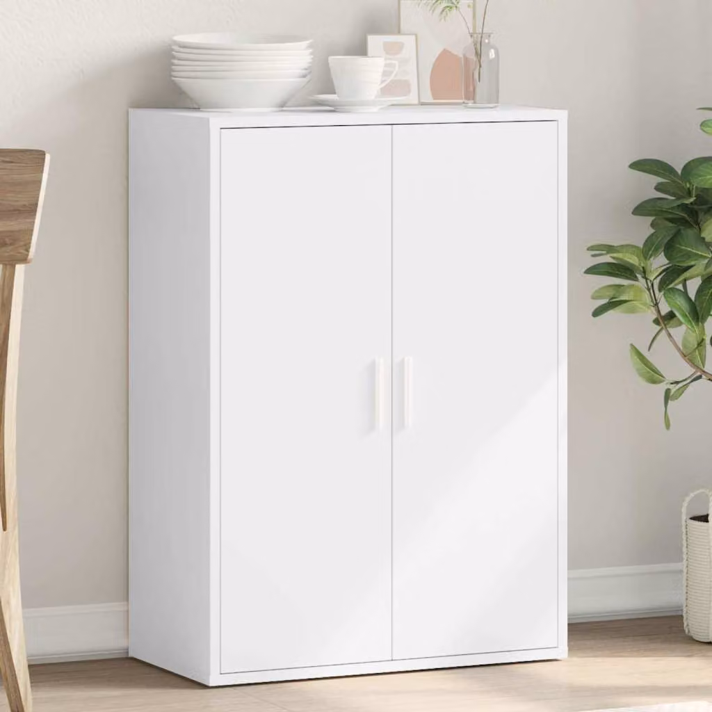 Credenza moderna vidaXL bianca in legno MDF da appendere alla parete L: 60 cm, P: 31 cm, H: 84 cm