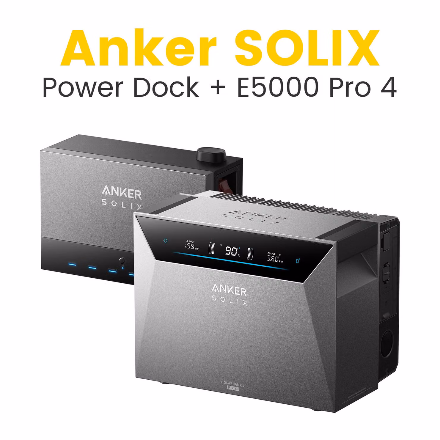 Anker SOLIX Solarbank Power Dock con Anker SOLIX Solarbank 4 E5000 Pro
