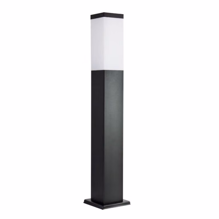 Paletto da giardino quadrato 65 cm 1xE27 nero IP44 SU-MA Inox SS802-650 BL