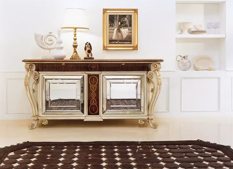 Anrichte Sideboard Weiß Design Anrichten Konsole Holz Schrank Möbel Kommode