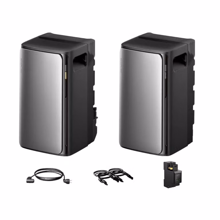 Powerness Impianto fotovoltaico da balcone con accumulo, EcoFlow Stream Ultra All-in-One 1920Wh con Stream AC Pro 1920Wh e contatore intelligente per impianto fotovoltaico da balcone