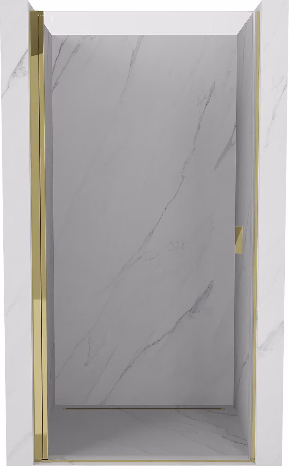 Mexen Mist-B porta doccia a battente 95 cm, trasparente, dorata - 8A2-095-000-50-00
