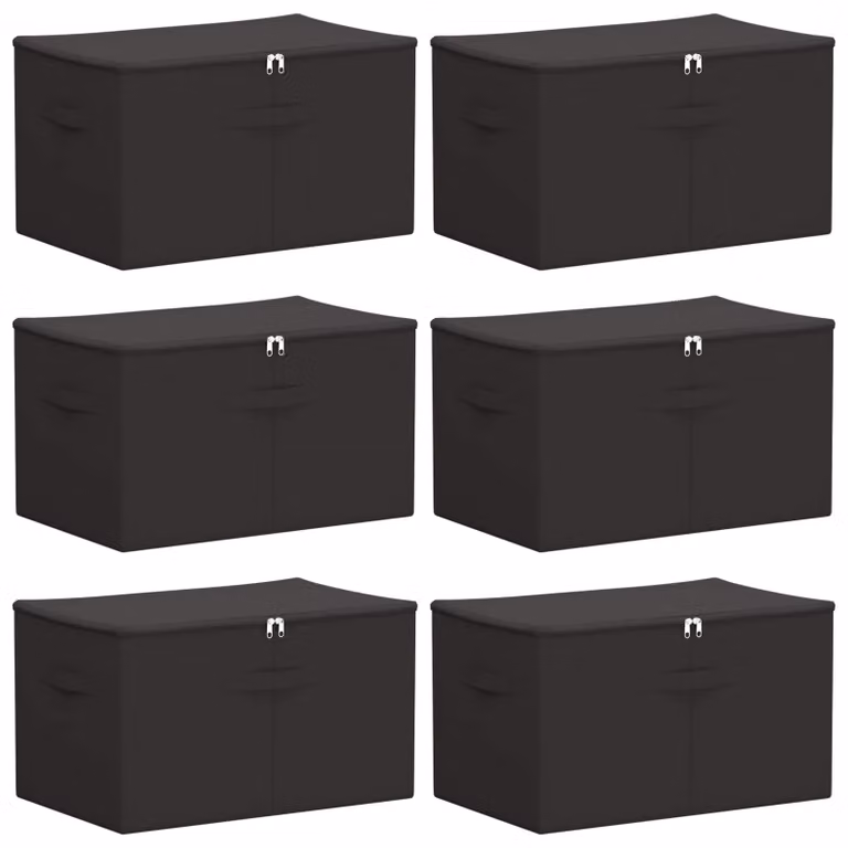 Scatola di Stoccaggio 6 pcs Antracite 60 x 43 x 35 cm