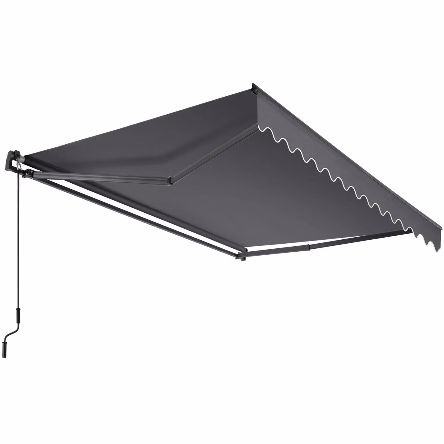 Tenda da sole a bracci snodati Ornella tectake con supporto a parete, grigio scuro, L: 250 cm, H: 200 cm – 2