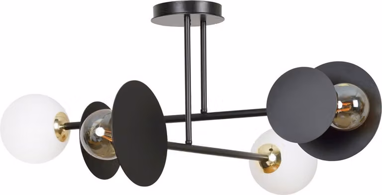 LAMPADA DA SOFFITTO Emibig 2xE27 60W MINERVA 4 NERA 612/4