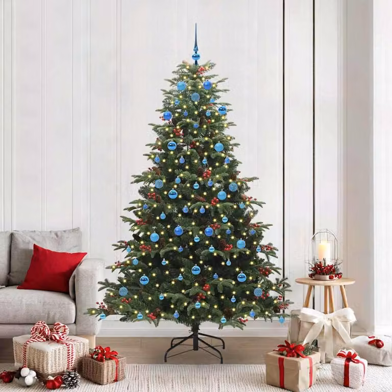 Maison Exclusive - Albero di Natale artificiale con 300 LED e supporto, verde, 210 cm