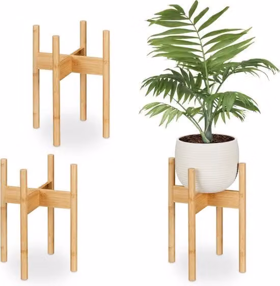 Standarizzazione per fiori in bambù - set da 3 - interna - vasi per fiori fino a Ø 25 cm