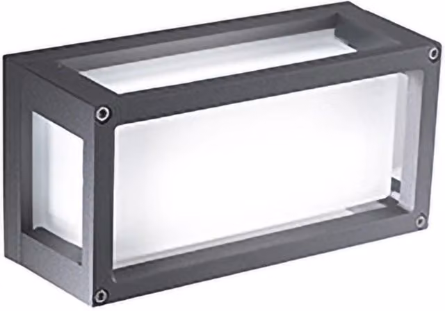 Lampada da parete Zafferano LED 10W 3000K in alluminio e vetro Grigio con protezione IP54 per esterni ed interni