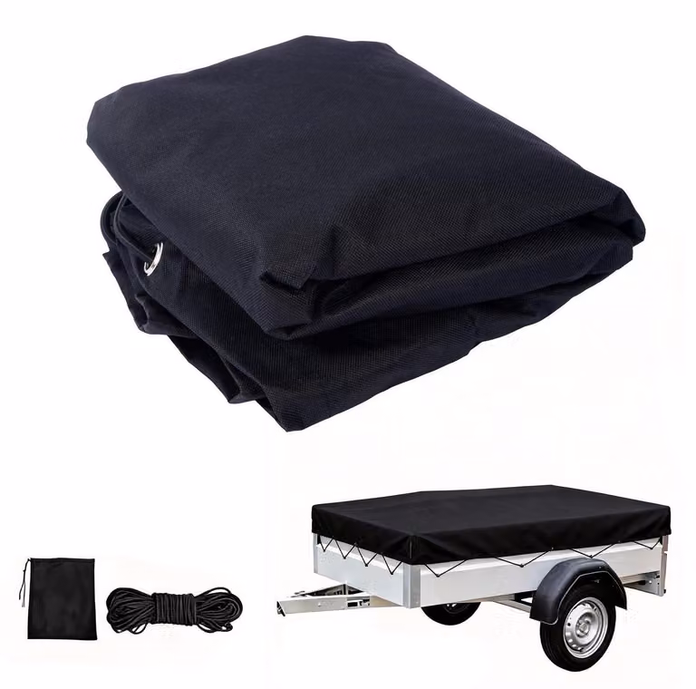 Telo copriauto, dimensioni 207,5 x 114 cm, bordo di 10 cm, tessuto Oxford 600D, colore nero
