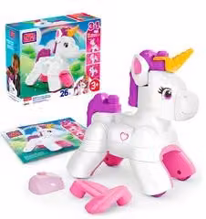 Fisher-Price Unicorno 3 in 1 Build & Enchant, Set Creativo con 26 Pezzi, Colore Bianco