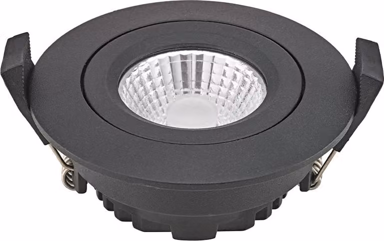 SIGOR luce da incasso Diled 6W 310lm 3000K downlight nero 36° dimmerabile