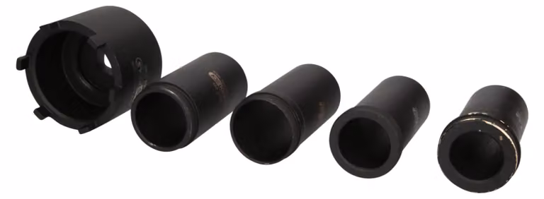 KS TOOLS Set di chiavi a ghiera con 4 tubi guida per Mercedes, Ø 75 mm , 5 pz ( 460.5385 )
