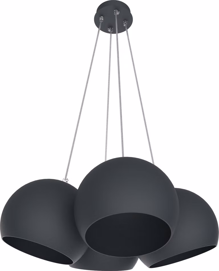 Lampada a sospensione JOE, 4XE27, max. 42 W, metallo, antracite, D25 cm