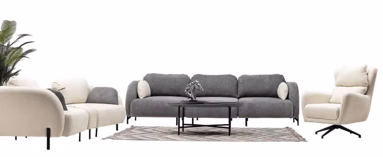 Sofa Set Wohnzimmergarnitur Garnitur Polstergruppe Couch Sofagarnitur 4+2,50+1