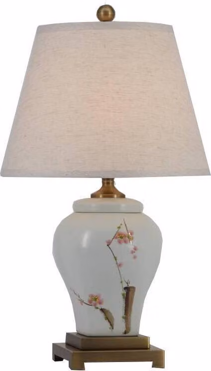 Fine Asianliving Lampada da tavolo cinese in porcellana con paralume E27 Lampada da tavolo orientale in Vetroceramica Lampade da comodino camera da letto soggiorno