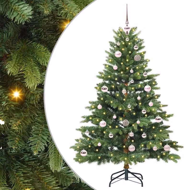 Maison Exclusive - Albero di Natale artificiale con 150 LED, verde, 150 cm, in PE e PVC